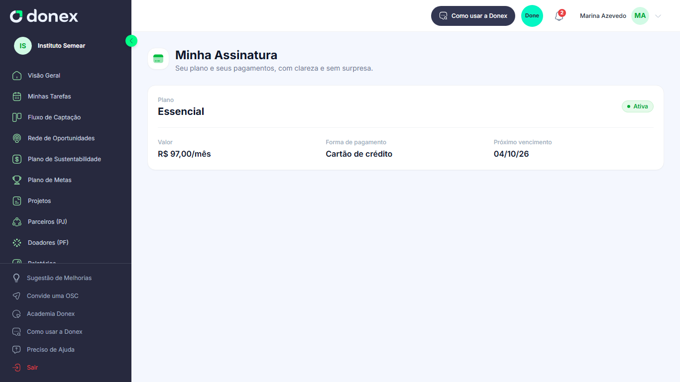 Minha Assinatura